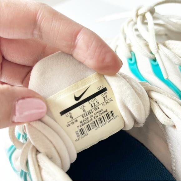 NIKE AIR VAPORMAX PLUS WHITE BLUE SHOES SIZE MEN 9 SNEAKERS NO BOX 924453-104 - Picture 4 of 6